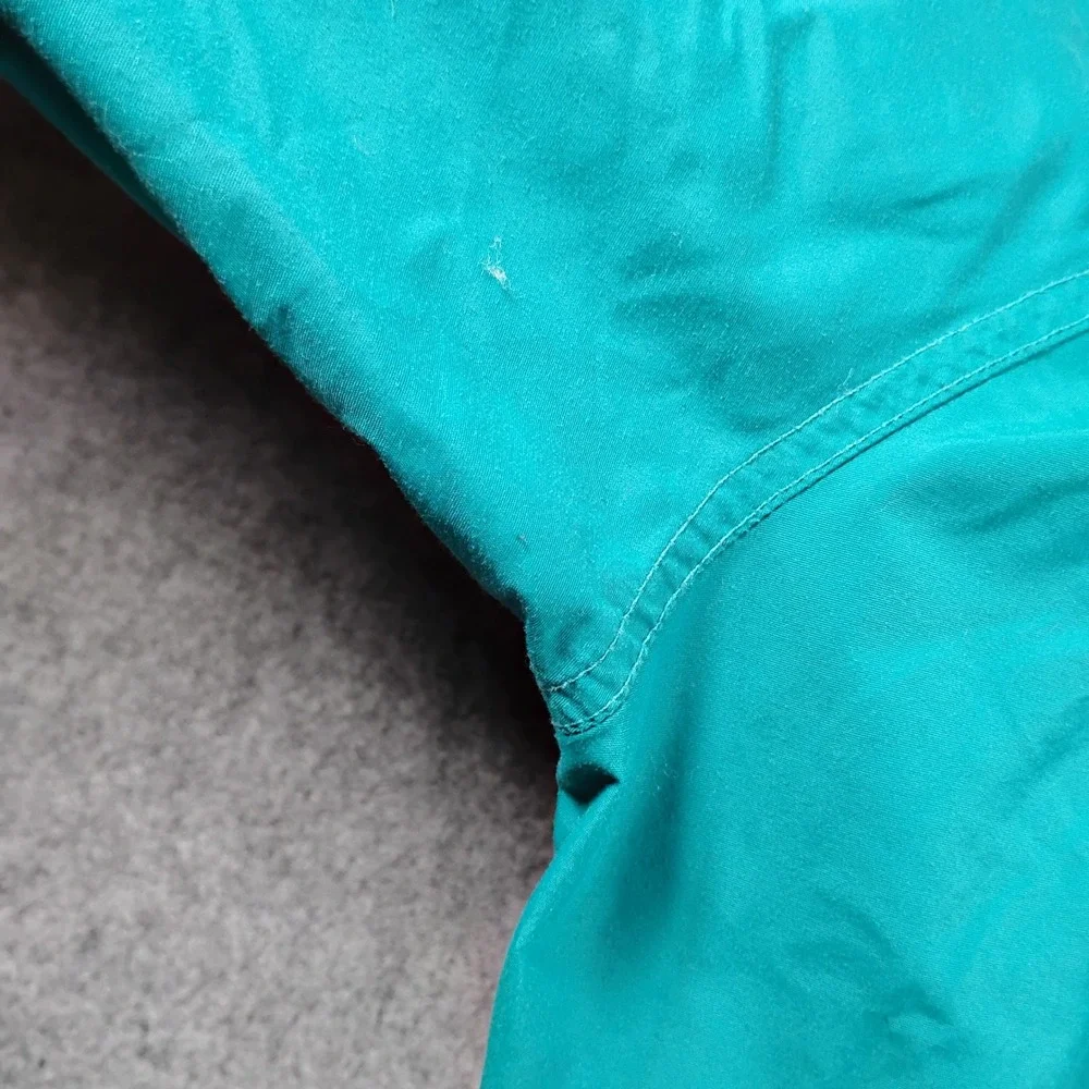 LL Bean Vintage 90s Warm-up Jacket Teal Fleece Lined Bomber Mens Medium